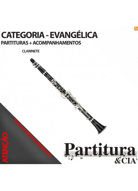 Partituras EVANGÉLICAS para Clarinete - Volume V